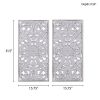 2 PCS Botanical Panel Distressed Carved Wood Wall Decor Set