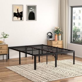 18-inch Rounded Edge Corners Metal Bed Frame with Under-bed Storage Space (size: King Size)