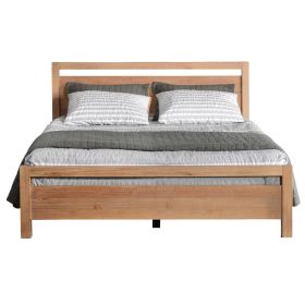 Farmhouse Solid Wood Platform Bed Frame with Headboard Footboard (size: King Size)