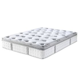 12 inch Medium Firm Pillow Top Hybrid Mattress In A Box (size: King Size)