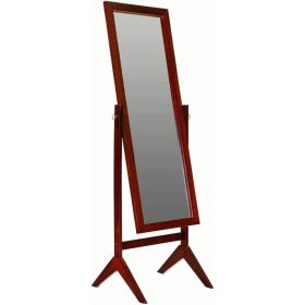 Modern Full Length Freestanding Bedroom Floor Cheval Mirror (Color: Cherry)