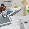 Glass Shelf for Bathroom 15.7 in Bathroom Shelves with Towel Bar Tempered Glass Shelves for Wall(2 Tier)